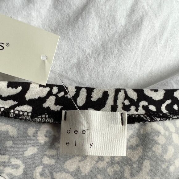 Francesca’s Dee Elly Arica Leopard Print Tee Black/White XXS - Picture 7 of 7